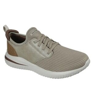 Skechers Men's Delson 3.0 Slip On Casual Taupe Tan Memory Foam Sneaker - 12 & 46